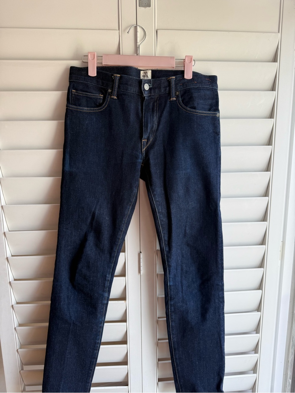 Hiroshi Kato Slim Straight Men's Jeans in Dark Indigo